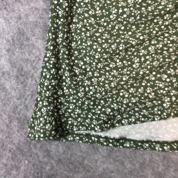 No Boundaries Top XXXL 21 Boho Cottagecore Green Ditsy Floral Print Cutout Front - Picture 2 of 15